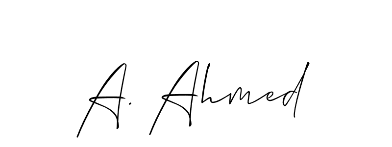 Make a short A. Ahmed signature style. Manage your documents anywhere anytime using Allison_Script. Create and add eSignatures, submit forms, share and send files easily. A. Ahmed signature style 2 images and pictures png