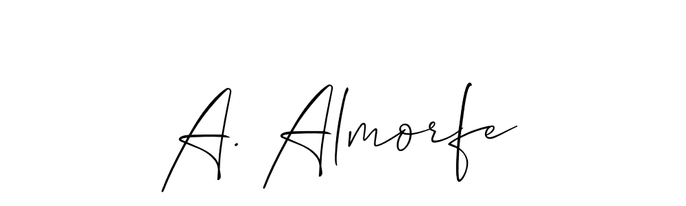 Check out images of Autograph of A. Almorfe name. Actor A. Almorfe Signature Style. Allison_Script is a professional sign style online. A. Almorfe signature style 2 images and pictures png