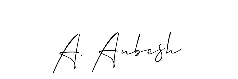 It looks lik you need a new signature style for name A. Anbesh. Design unique handwritten (Allison_Script) signature with our free signature maker in just a few clicks. A. Anbesh signature style 2 images and pictures png