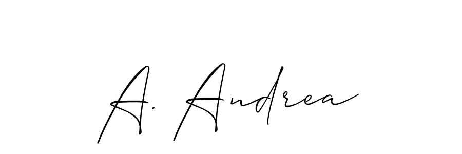 Similarly Allison_Script is the best handwritten signature design. Signature creator online .You can use it as an online autograph creator for name A. Andrea. A. Andrea signature style 2 images and pictures png