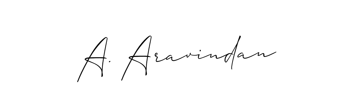 A. Aravindan stylish signature style. Best Handwritten Sign (Allison_Script) for my name. Handwritten Signature Collection Ideas for my name A. Aravindan. A. Aravindan signature style 2 images and pictures png