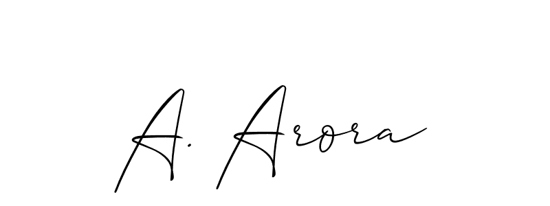 You can use this online signature creator to create a handwritten signature for the name A. Arora. This is the best online autograph maker. A. Arora signature style 2 images and pictures png