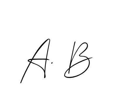 Make a beautiful signature design for name A. B. With this signature (Allison_Script) style, you can create a handwritten signature for free. A. B signature style 2 images and pictures png