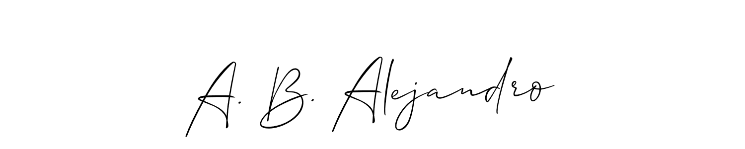 Use a signature maker to create a handwritten signature online. With this signature software, you can design (Allison_Script) your own signature for name A. B. Alejandro. A. B. Alejandro signature style 2 images and pictures png