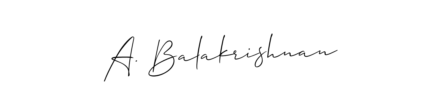 A. Balakrishnan stylish signature style. Best Handwritten Sign (Allison_Script) for my name. Handwritten Signature Collection Ideas for my name A. Balakrishnan. A. Balakrishnan signature style 2 images and pictures png