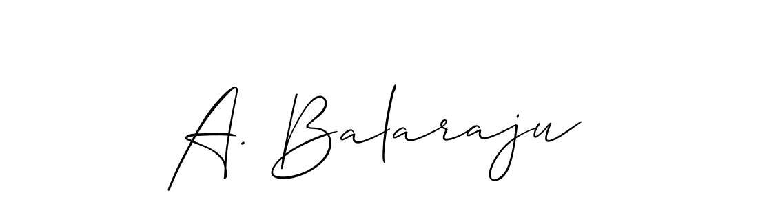 Also You can easily find your signature by using the search form. We will create A. Balaraju name handwritten signature images for you free of cost using Allison_Script sign style. A. Balaraju signature style 2 images and pictures png