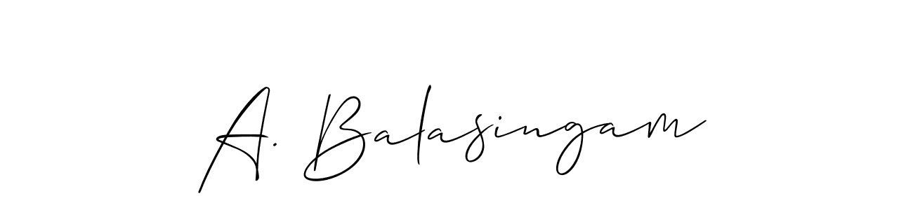 Make a short A. Balasingam signature style. Manage your documents anywhere anytime using Allison_Script. Create and add eSignatures, submit forms, share and send files easily. A. Balasingam signature style 2 images and pictures png