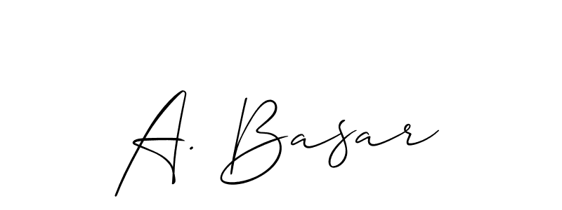 How to make A. Basar signature? Allison_Script is a professional autograph style. Create handwritten signature for A. Basar name. A. Basar signature style 2 images and pictures png