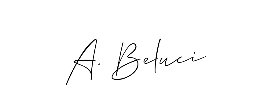 Create a beautiful signature design for name A. Beluci. With this signature (Allison_Script) fonts, you can make a handwritten signature for free. A. Beluci signature style 2 images and pictures png