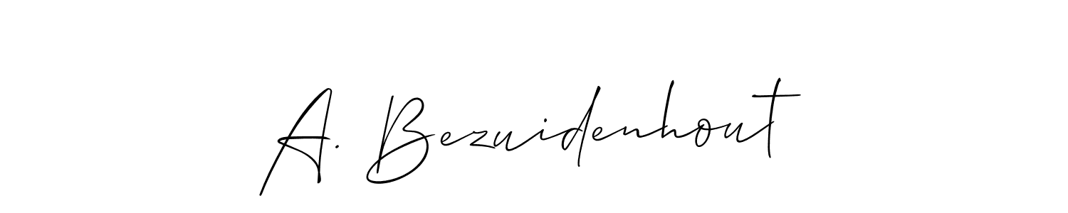 if you are searching for the best signature style for your name A. Bezuidenhout. so please give up your signature search. here we have designed multiple signature styles  using Allison_Script. A. Bezuidenhout signature style 2 images and pictures png