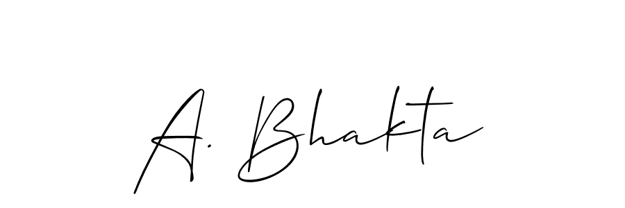 Check out images of Autograph of A. Bhakta name. Actor A. Bhakta Signature Style. Allison_Script is a professional sign style online. A. Bhakta signature style 2 images and pictures png