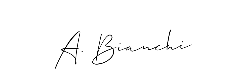 Allison_Script is a professional signature style that is perfect for those who want to add a touch of class to their signature. It is also a great choice for those who want to make their signature more unique. Get A. Bianchi name to fancy signature for free. A. Bianchi signature style 2 images and pictures png
