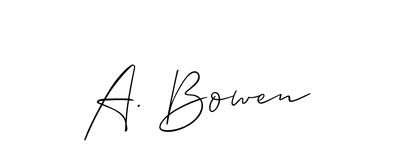 How to make A. Bowen signature? Allison_Script is a professional autograph style. Create handwritten signature for A. Bowen name. A. Bowen signature style 2 images and pictures png