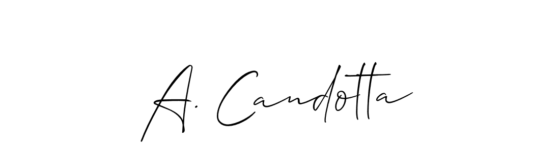 It looks lik you need a new signature style for name A. Candotta. Design unique handwritten (Allison_Script) signature with our free signature maker in just a few clicks. A. Candotta signature style 2 images and pictures png