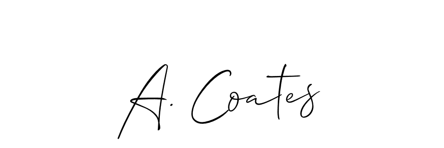 Best and Professional Signature Style for A. Coates. Allison_Script Best Signature Style Collection. A. Coates signature style 2 images and pictures png