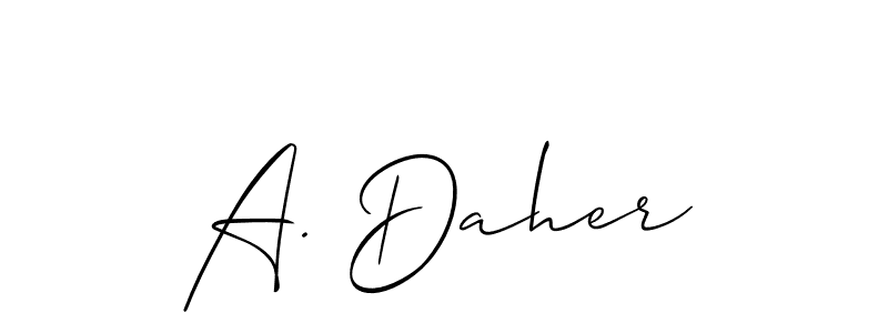 Best and Professional Signature Style for A. Daher. Allison_Script Best Signature Style Collection. A. Daher signature style 2 images and pictures png