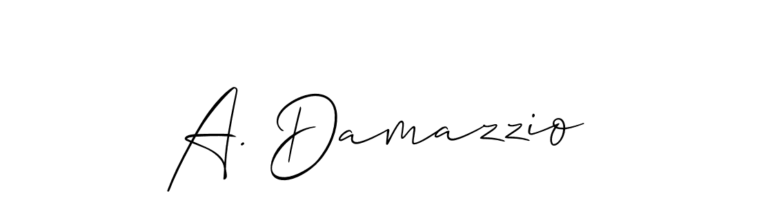 How to make A. Damazzio signature? Allison_Script is a professional autograph style. Create handwritten signature for A. Damazzio name. A. Damazzio signature style 2 images and pictures png