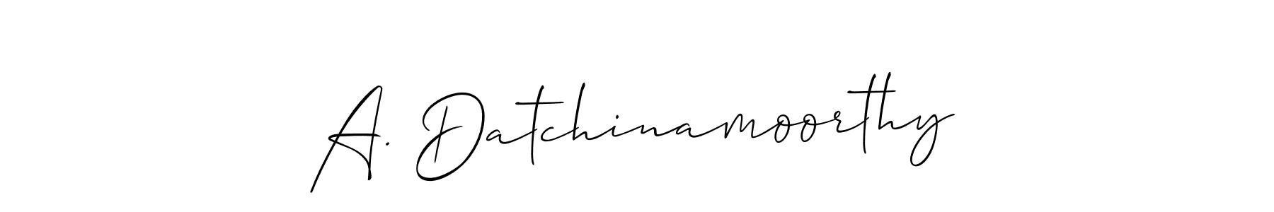 Similarly Allison_Script is the best handwritten signature design. Signature creator online .You can use it as an online autograph creator for name A. Datchinamoorthy. A. Datchinamoorthy signature style 2 images and pictures png