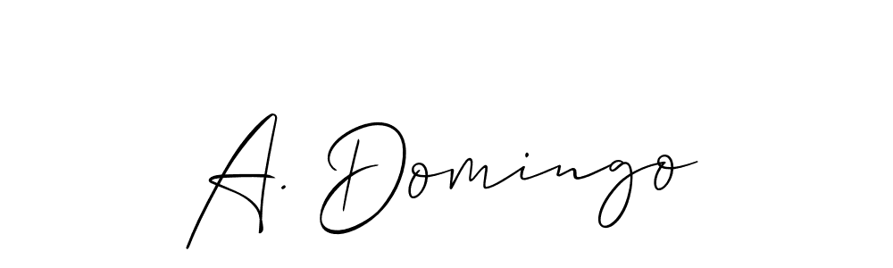 Create a beautiful signature design for name A. Domingo. With this signature (Allison_Script) fonts, you can make a handwritten signature for free. A. Domingo signature style 2 images and pictures png