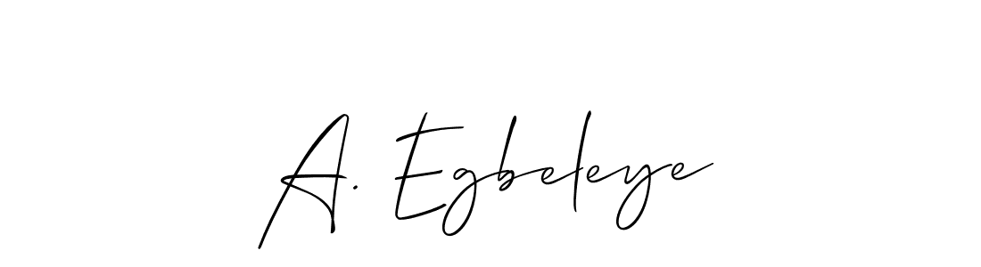 How to make A. Egbeleye signature? Allison_Script is a professional autograph style. Create handwritten signature for A. Egbeleye name. A. Egbeleye signature style 2 images and pictures png