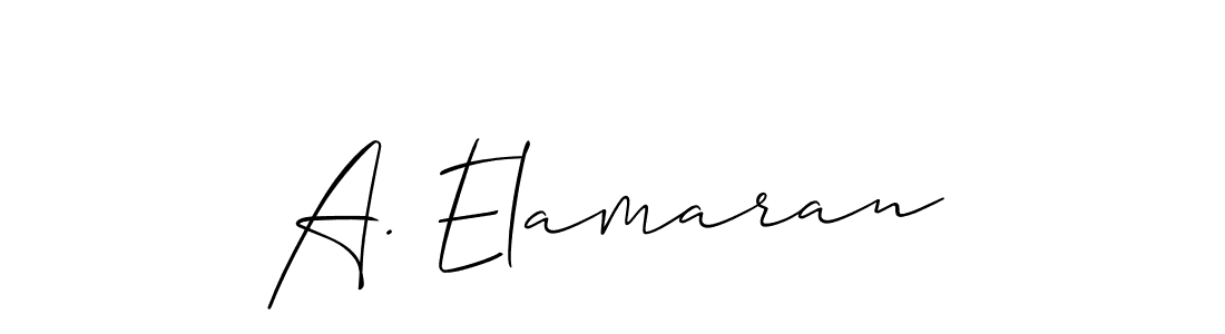 Best and Professional Signature Style for A. Elamaran. Allison_Script Best Signature Style Collection. A. Elamaran signature style 2 images and pictures png