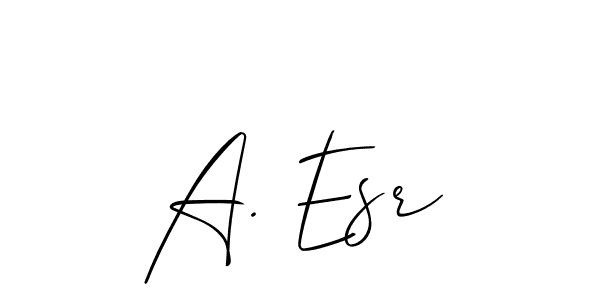 Make a short A. Esr signature style. Manage your documents anywhere anytime using Allison_Script. Create and add eSignatures, submit forms, share and send files easily. A. Esr signature style 2 images and pictures png