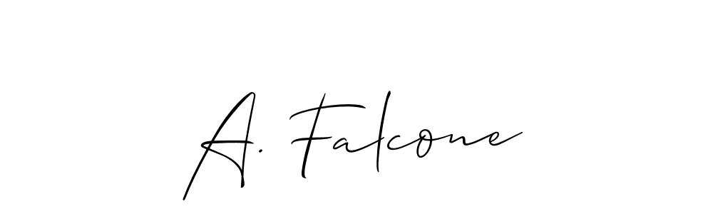 Create a beautiful signature design for name A. Falcone. With this signature (Allison_Script) fonts, you can make a handwritten signature for free. A. Falcone signature style 2 images and pictures png