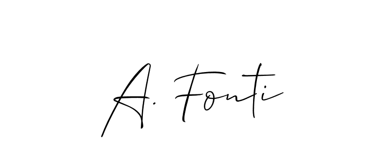 How to make A. Fonti signature? Allison_Script is a professional autograph style. Create handwritten signature for A. Fonti name. A. Fonti signature style 2 images and pictures png
