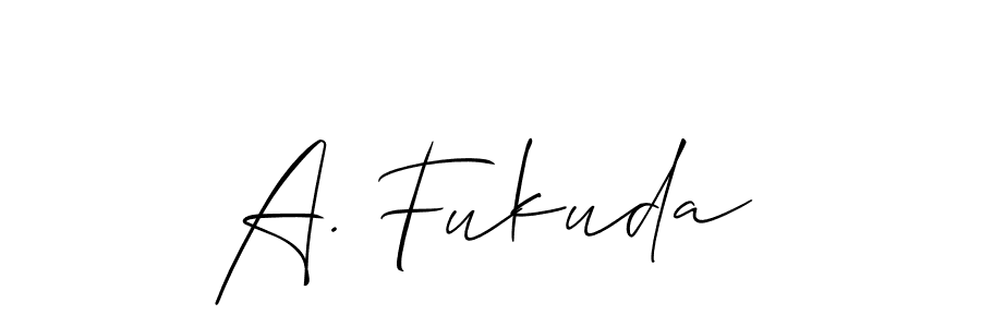 You should practise on your own different ways (Allison_Script) to write your name (A. Fukuda) in signature. don't let someone else do it for you. A. Fukuda signature style 2 images and pictures png