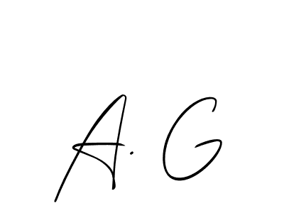 The best way (Allison_Script) to make a short signature is to pick only two or three words in your name. The name A. G include a total of six letters. For converting this name. A. G signature style 2 images and pictures png