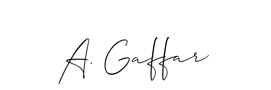 How to Draw A. Gaffar signature style? Allison_Script is a latest design signature styles for name A. Gaffar. A. Gaffar signature style 2 images and pictures png