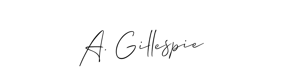 Check out images of Autograph of A. Gillespie name. Actor A. Gillespie Signature Style. Allison_Script is a professional sign style online. A. Gillespie signature style 2 images and pictures png
