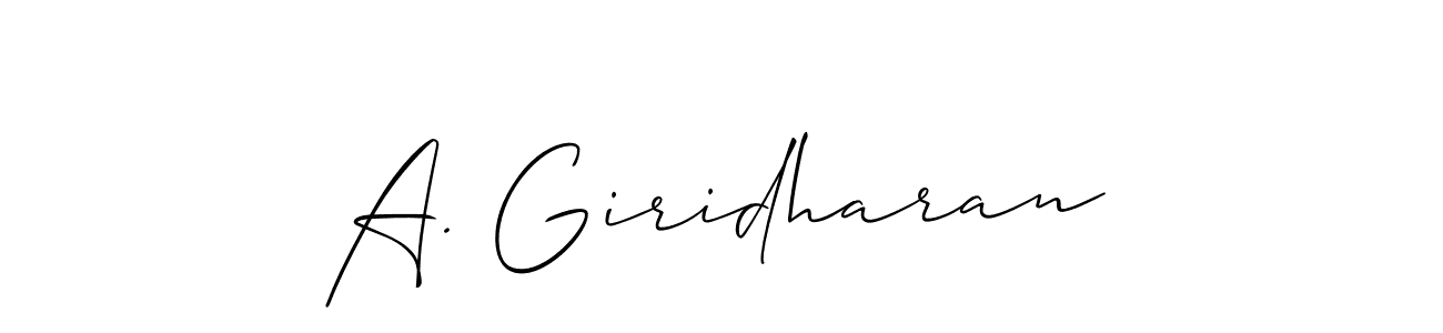 Make a beautiful signature design for name A. Giridharan. Use this online signature maker to create a handwritten signature for free. A. Giridharan signature style 2 images and pictures png