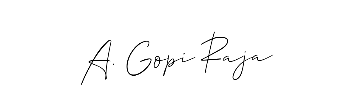 Design your own signature with our free online signature maker. With this signature software, you can create a handwritten (Allison_Script) signature for name A. Gopi Raja. A. Gopi Raja signature style 2 images and pictures png