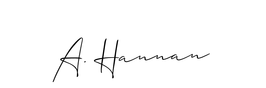 Make a short A. Hannan signature style. Manage your documents anywhere anytime using Allison_Script. Create and add eSignatures, submit forms, share and send files easily. A. Hannan signature style 2 images and pictures png