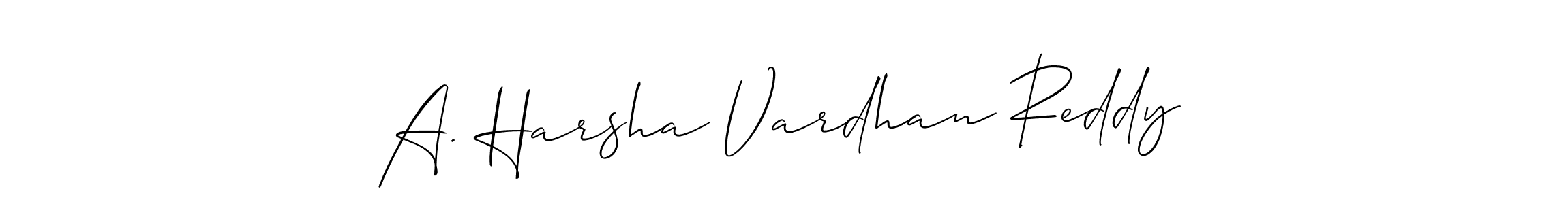 Create a beautiful signature design for name A. Harsha Vardhan Reddy. With this signature (Allison_Script) fonts, you can make a handwritten signature for free. A. Harsha Vardhan Reddy signature style 2 images and pictures png