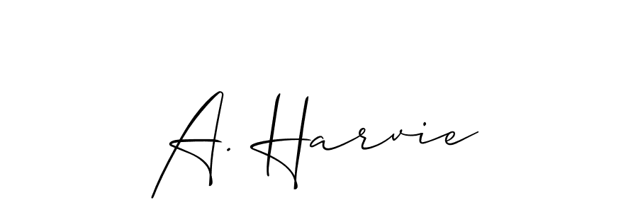 It looks lik you need a new signature style for name A. Harvie. Design unique handwritten (Allison_Script) signature with our free signature maker in just a few clicks. A. Harvie signature style 2 images and pictures png