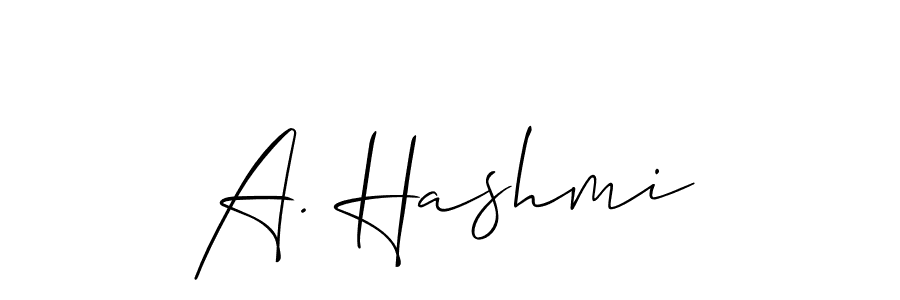 This is the best signature style for the A. Hashmi name. Also you like these signature font (Allison_Script). Mix name signature. A. Hashmi signature style 2 images and pictures png