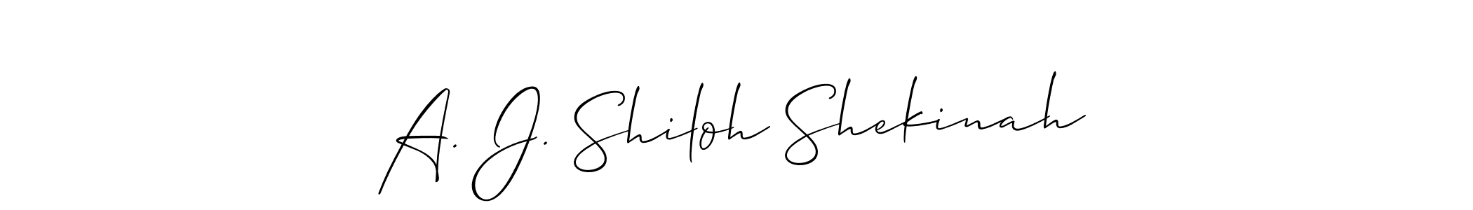 Also we have A. J. Shiloh Shekinah name is the best signature style. Create professional handwritten signature collection using Allison_Script autograph style. A. J. Shiloh Shekinah signature style 2 images and pictures png