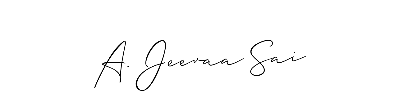 Design your own signature with our free online signature maker. With this signature software, you can create a handwritten (Allison_Script) signature for name A. Jeevaa Sai. A. Jeevaa Sai signature style 2 images and pictures png