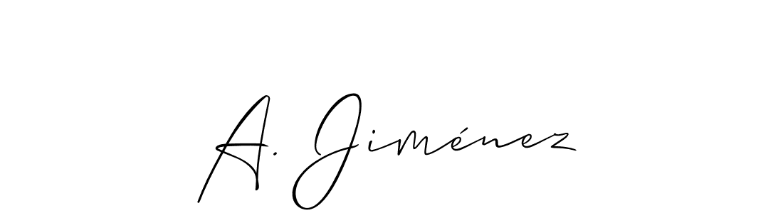 Similarly Allison_Script is the best handwritten signature design. Signature creator online .You can use it as an online autograph creator for name A. Jiménez. A. Jiménez signature style 2 images and pictures png