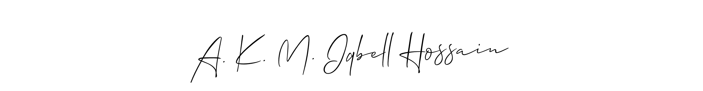 Make a beautiful signature design for name A. K. M. Iqbell Hossain. Use this online signature maker to create a handwritten signature for free. A. K. M. Iqbell Hossain signature style 2 images and pictures png