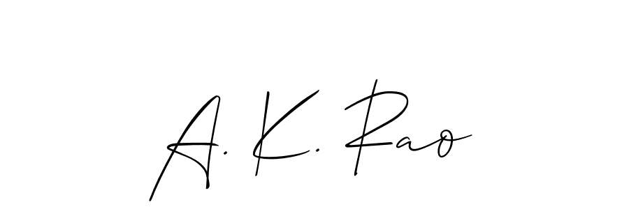 Make a beautiful signature design for name A. K. Rao. With this signature (Allison_Script) style, you can create a handwritten signature for free. A. K. Rao signature style 2 images and pictures png