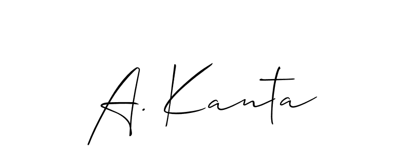 Check out images of Autograph of A. Kanta name. Actor A. Kanta Signature Style. Allison_Script is a professional sign style online. A. Kanta signature style 2 images and pictures png