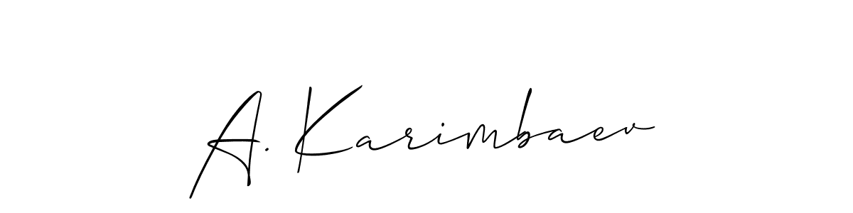 Once you've used our free online signature maker to create your best signature Allison_Script style, it's time to enjoy all of the benefits that A. Karimbaev name signing documents. A. Karimbaev signature style 2 images and pictures png