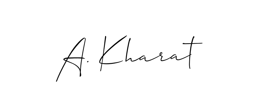 You can use this online signature creator to create a handwritten signature for the name A. Kharat. This is the best online autograph maker. A. Kharat signature style 2 images and pictures png