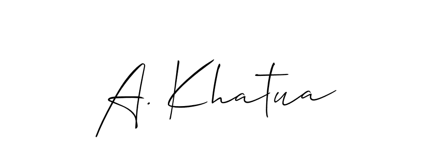 A. Khatua stylish signature style. Best Handwritten Sign (Allison_Script) for my name. Handwritten Signature Collection Ideas for my name A. Khatua. A. Khatua signature style 2 images and pictures png