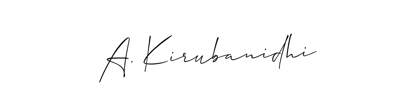 Once you've used our free online signature maker to create your best signature Allison_Script style, it's time to enjoy all of the benefits that A. Kirubanidhi name signing documents. A. Kirubanidhi signature style 2 images and pictures png