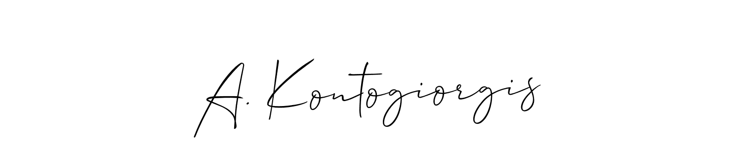 You should practise on your own different ways (Allison_Script) to write your name (A. Kontogiorgis) in signature. don't let someone else do it for you. A. Kontogiorgis signature style 2 images and pictures png