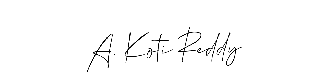 Use a signature maker to create a handwritten signature online. With this signature software, you can design (Allison_Script) your own signature for name A. Koti Reddy. A. Koti Reddy signature style 2 images and pictures png